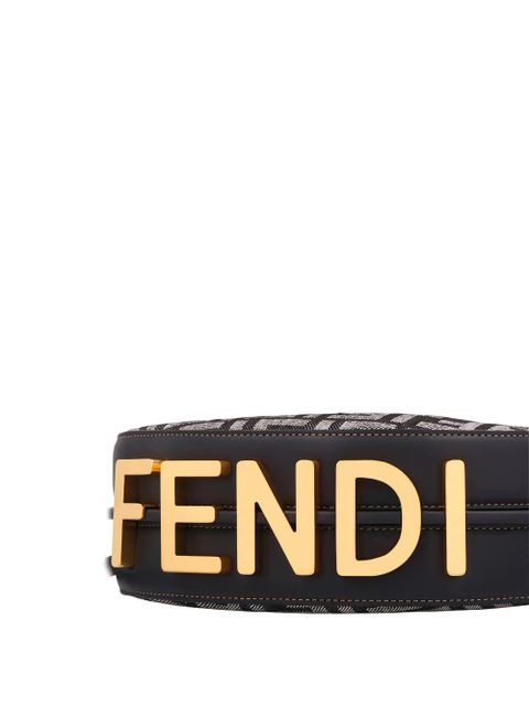 FENDI mini FF-jacquard cross-body bag - Blue