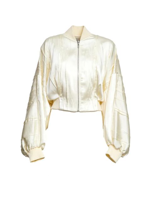Sportmax pleated bomber jacket - Neutrals - zdjęcie produktu nr 1