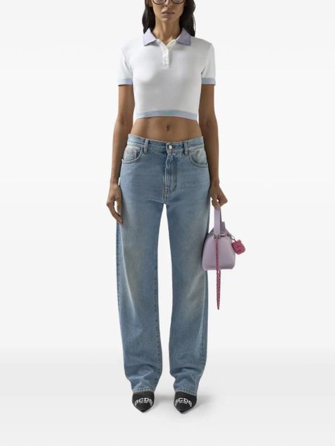 GCDS logo-trim polo top - White - zdjęcie produktu nr 2