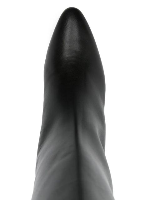 Manolo Blahnik 50mm leather knee-high boots - Black - zdjęcie produktu nr 2