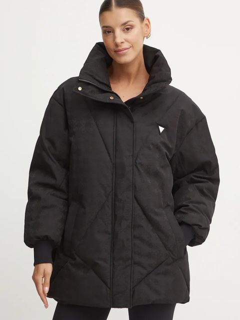 Guess kurtka damska kolor czarny zimowa V4BL01 WGLW2