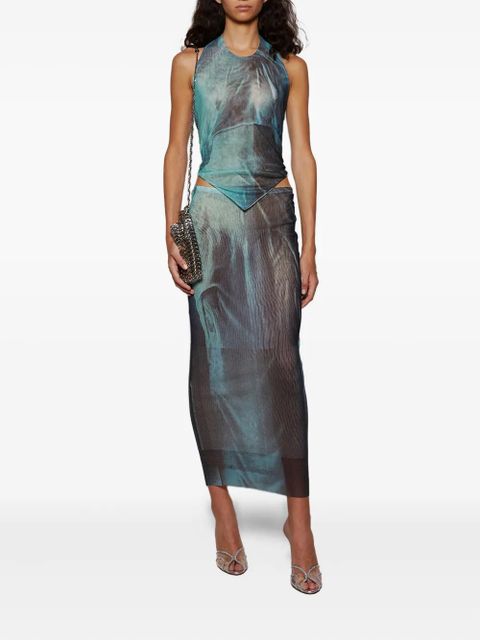 Gianvito Rossi 95mm crystal-embellished peep-toe heels - Silver