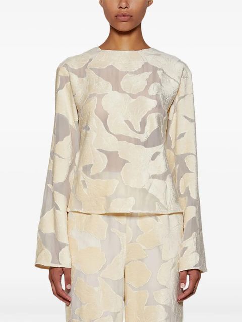 LouLou de Saison floral blouse - Neutrals - zdjęcie produktu nr 2