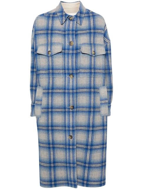 ISABEL MARANT Fontizi checked coat - Blue
