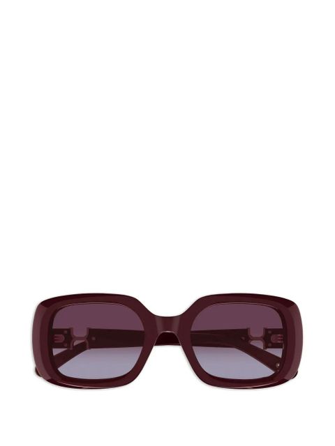 Chloé Eyewear rectangle frame sunglasses - Brown - zdjęcie produktu nr 1