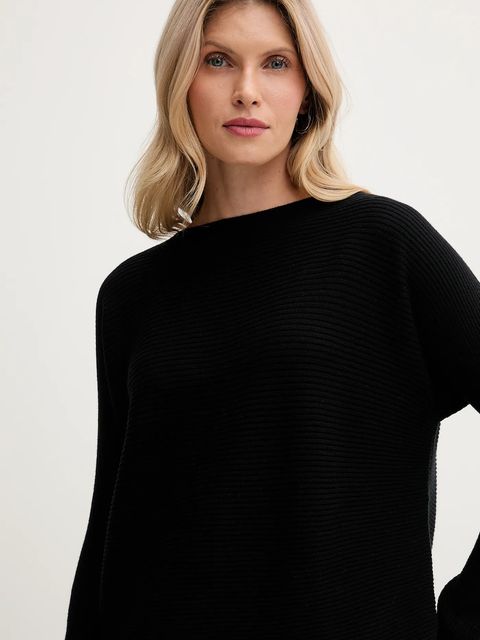 United Colors of Benetton sweter z dodatkiem wełny damski kolor czarny 1Y6SD10CH