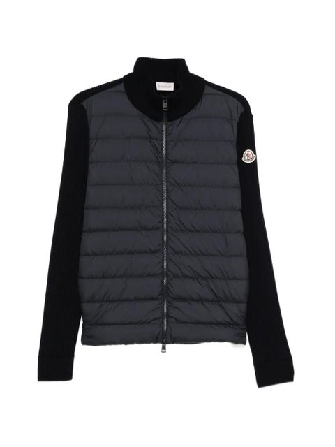Moncler zip ribbed cardigan - Blue - zdjęcie produktu nr 1