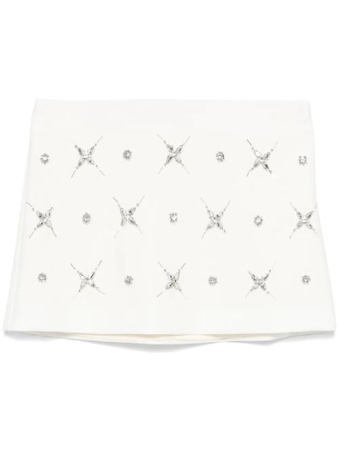 PINKO crystal-embellished mini skirt - White - zdjęcie produktu nr 1