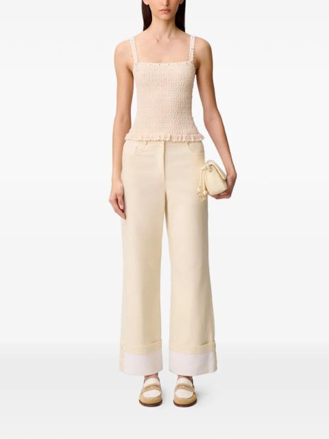 Claudie Pierlot floral-applique textured tank top - Neutrals - zdjęcie produktu nr 2