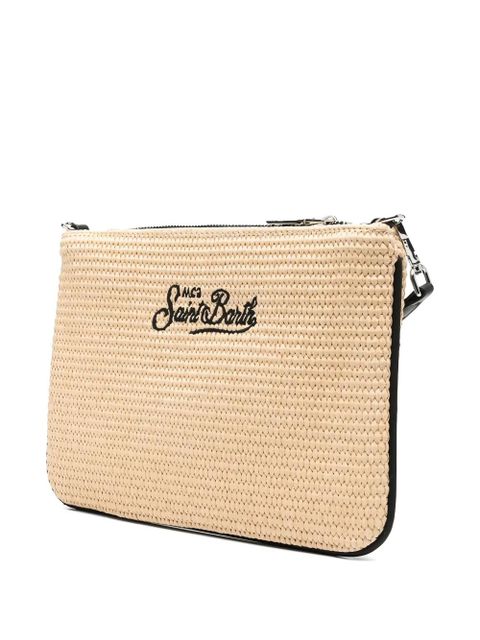 MC2 Saint Barth Parisienne embroidered-logo clutch bag - Neutrals - zdjęcie produktu nr 2