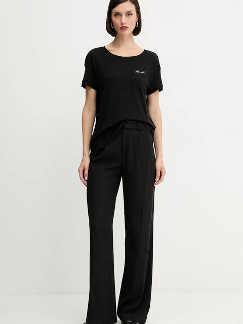 Armani Exchange t-shirt bawełniany damski kolor czarny XW001363 AF16296