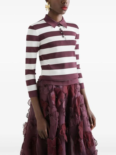 Dolce & Gabbana striped polo top - White - zdjęcie produktu nr 2