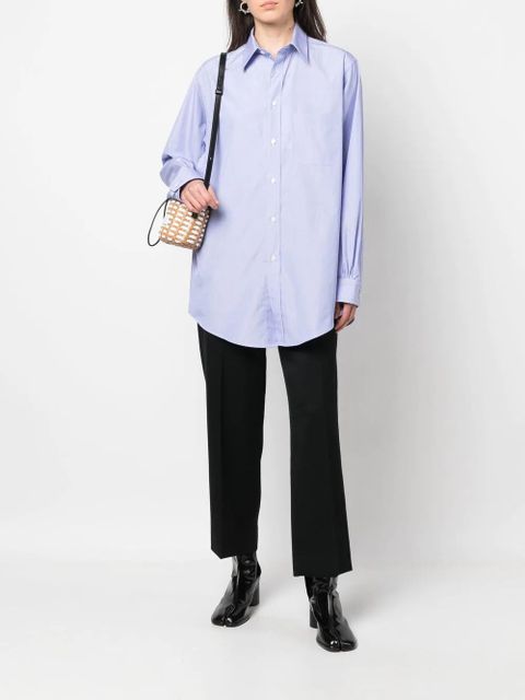 Maison Margiela long-sleeve piqué shirt - Blue - zdjęcie produktu nr 2