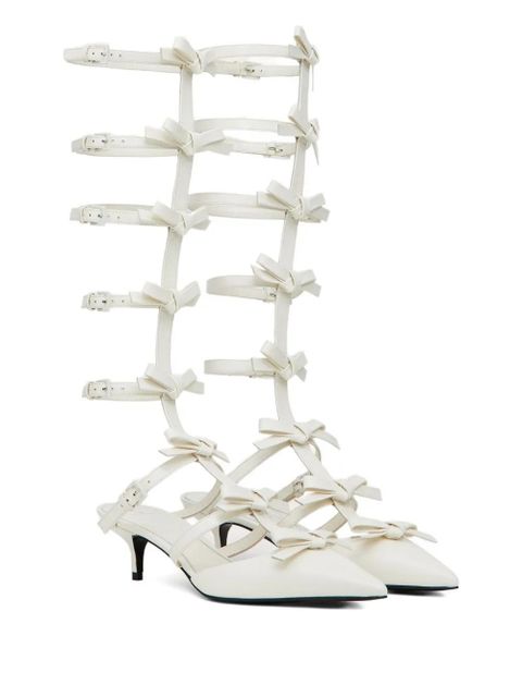 Valentino Garavani 55mm bow-embellished kitten-heel pumps - White - zdjęcie produktu nr 2