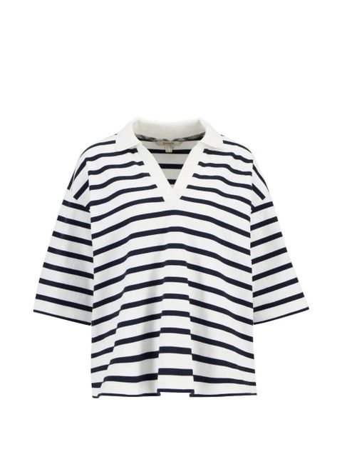 Barbour Inez striped V-neck T-shirt - White - zdjęcie produktu nr 1