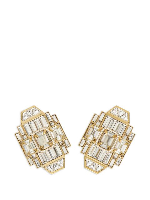 Ferragamo Déco earrings with crystals - Gold - zdjęcie produktu nr 1