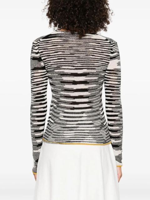 Missoni striped-pattern V-neck sweater - Black - zdjęcie produktu nr 2