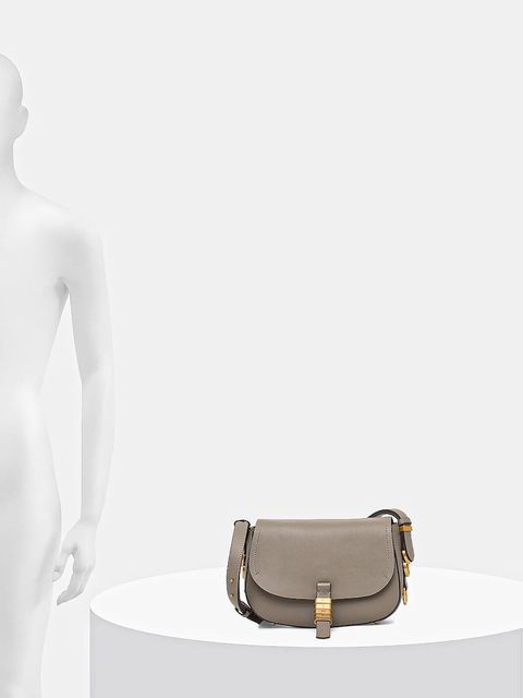 Pinko torebka skórzana kolor szary 103831 A1ZX - zdjęcie produktu nr 2