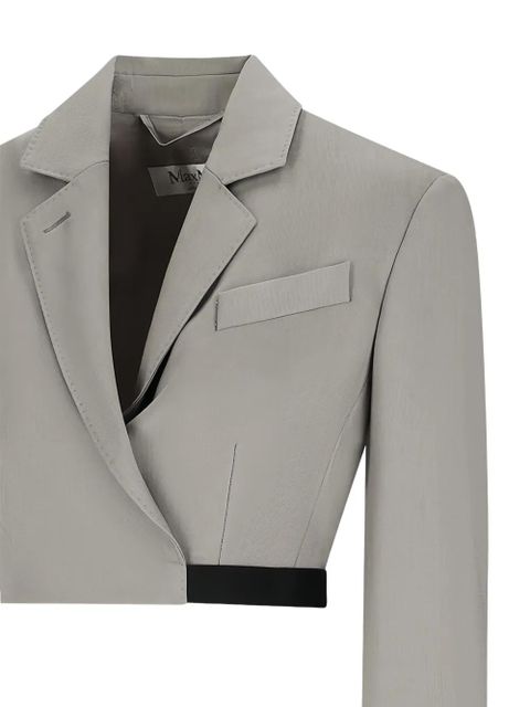Max Mara cropped notched-lapel jacket - Grey