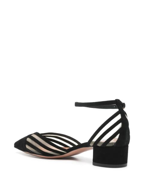 Aquazzura Alana striped pumps - Black