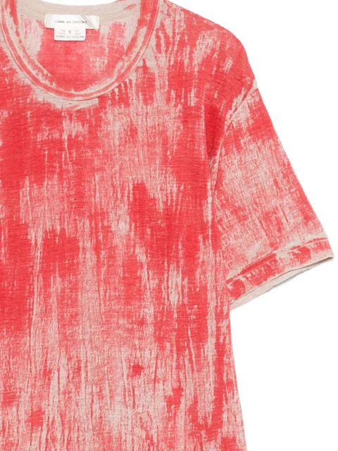 Comme Des Garçons crewneck printed T-shirt - Red