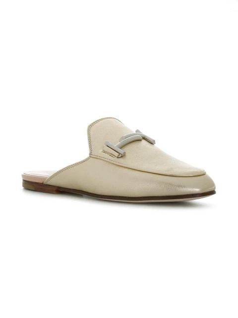 Tod's Double T mules - Metallic