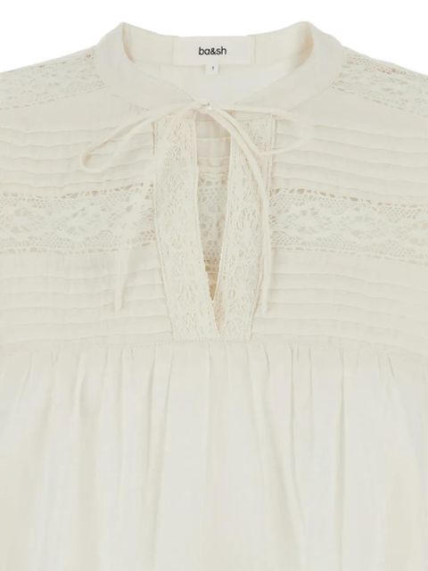 Ba&Sh Nami embroidered long-sleeve blouse - Neutrals