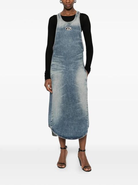 Diesel logo midi dress - Blue