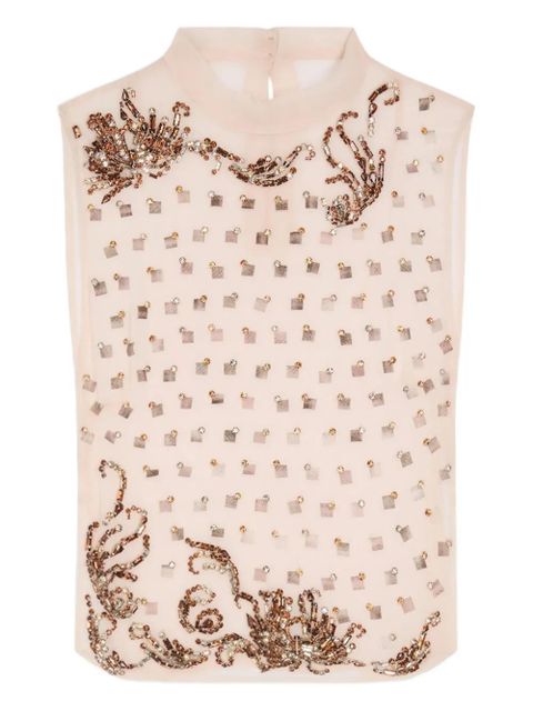DRIES VAN NOTEN embellished-bib top - Pink - zdjęcie produktu nr 1
