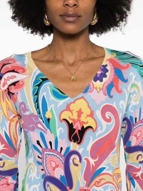 ETRO paisley-print sweater - Blue
