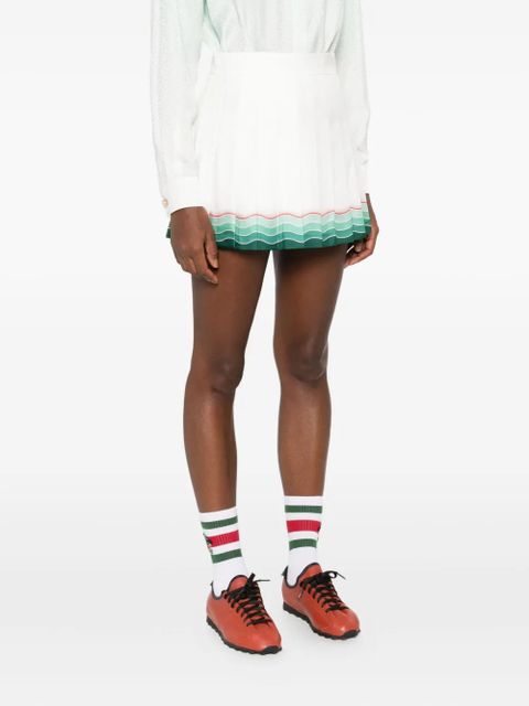 Casablanca pleated mini skirt - White