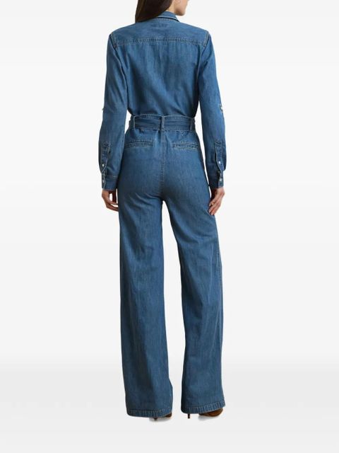 Lauren Ralph Lauren belted denim jumpsuit - Blue