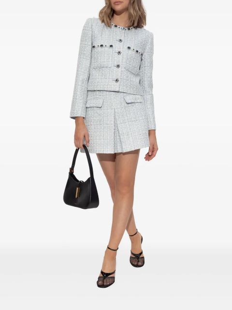 Self-Portrait tweed mini skirt - Blue - zdjęcie produktu nr 2