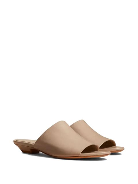 KHAITE 30mm leather slide sandals - Neutrals - zdjęcie produktu nr 2