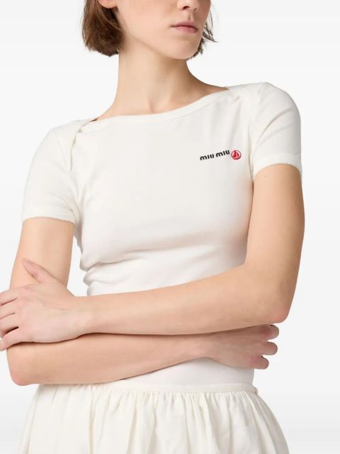 Miu Miu x Petit Bateau embroidered bodysuit - White - zdjęcie produktu nr 2