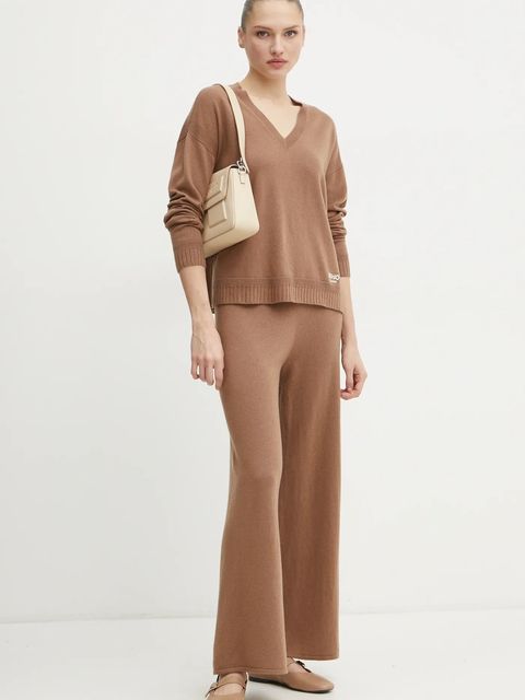 Karl Lagerfeld torebka skórzana IKON/K kolor beżowy A1W30154 - zdjęcie produktu nr 2