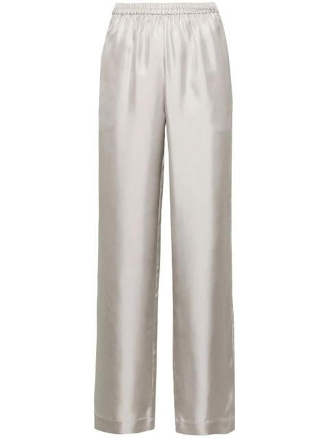 LouLou de Saison Alera wide-leg silk trousers - Grey - zdjęcie produktu nr 1