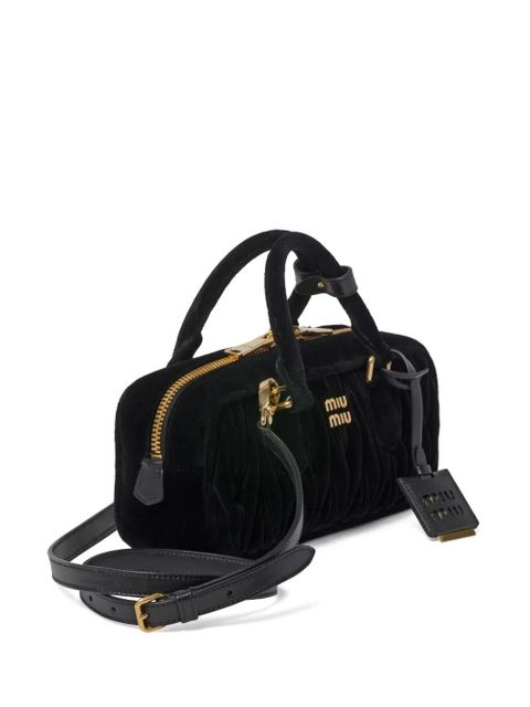 Miu Miu Arcadie matelassé vevlet tote bag - Black - zdjęcie produktu nr 2