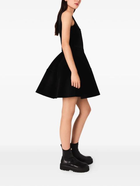 Maje zip-fastening sleeveless mini dress - Black