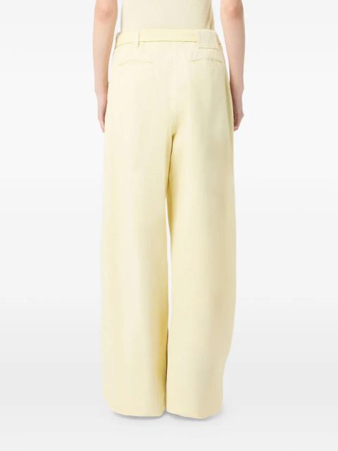 Blumarine belted canvas trousers - Yellow