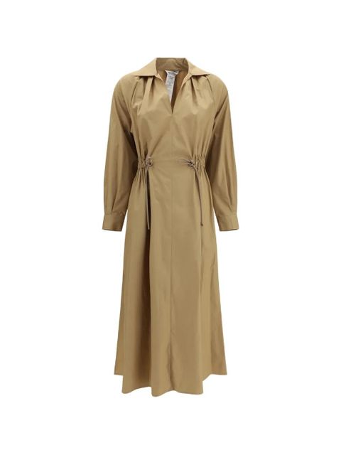 Max Mara Pedaggi drawstring A-line midi dress - Neutrals - zdjęcie produktu nr 1