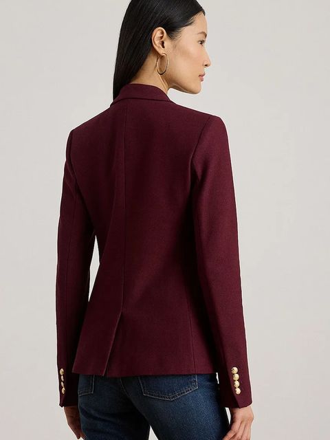 Lauren Ralph Lauren marynarka kolor bordowy jednorzędowa gładka 200797305 - zdjęcie produktu nr 2