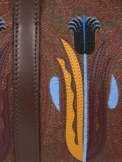 ETRO x Agostino Iacurci embroidered tote bag - Brown