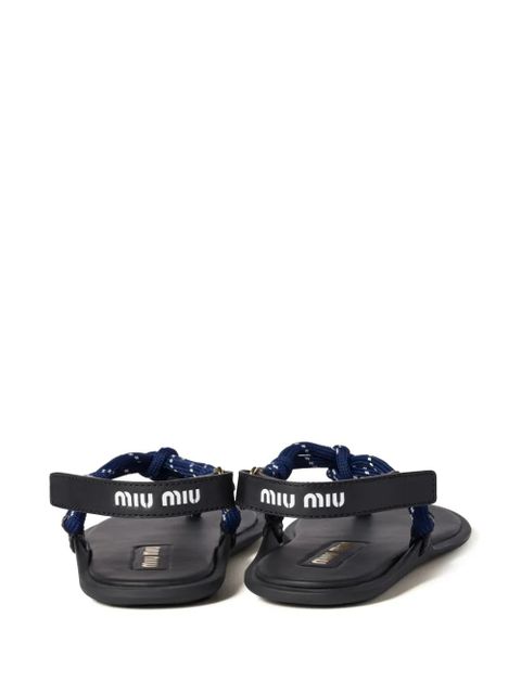 Miu Miu Rivière-cord sandals - Blue