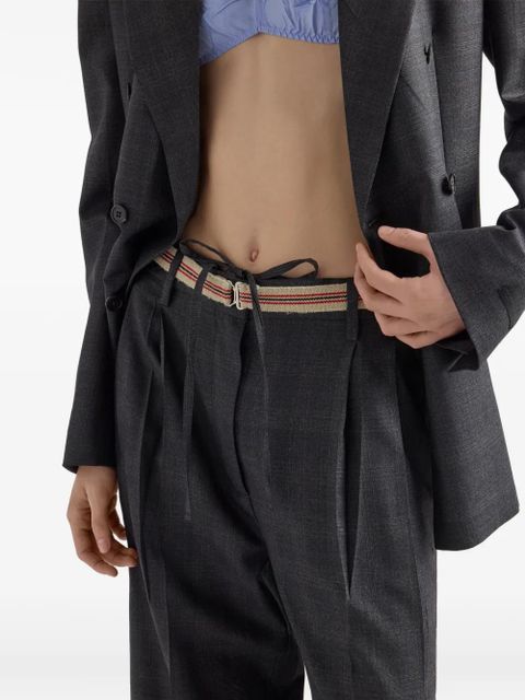 Prada checked wool pants - Grey