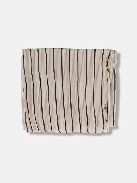 Tommy Hilfiger szal damski kolor beżowy wzorzysty AW0AW18049