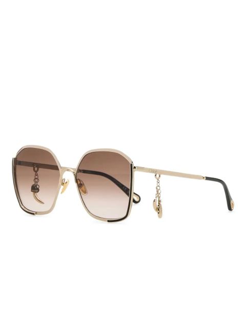 Chloé Eyewear Charms sunglasses - Gold - zdjęcie produktu nr 2