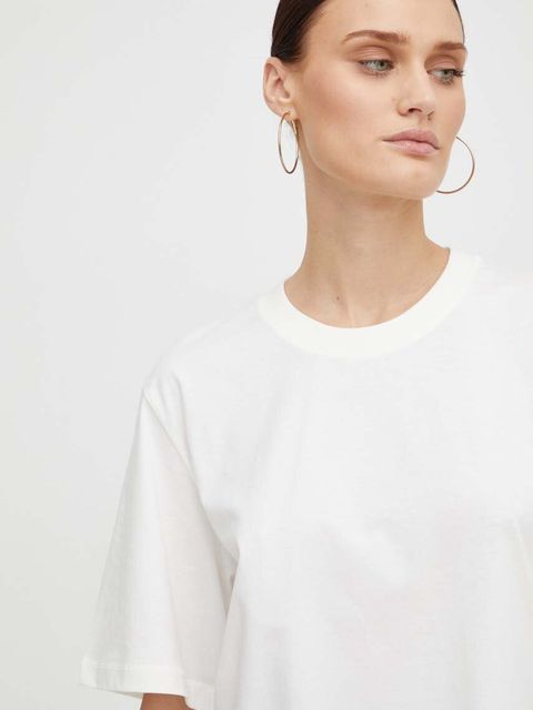 By Malene Birger t-shirt bawełniany kolor beżowy
