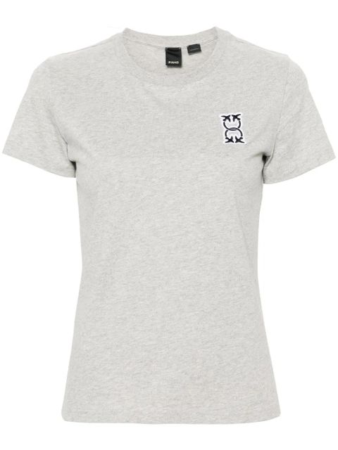 PINKO logo-patch cotton T-shirt - Grey - zdjęcie produktu nr 1