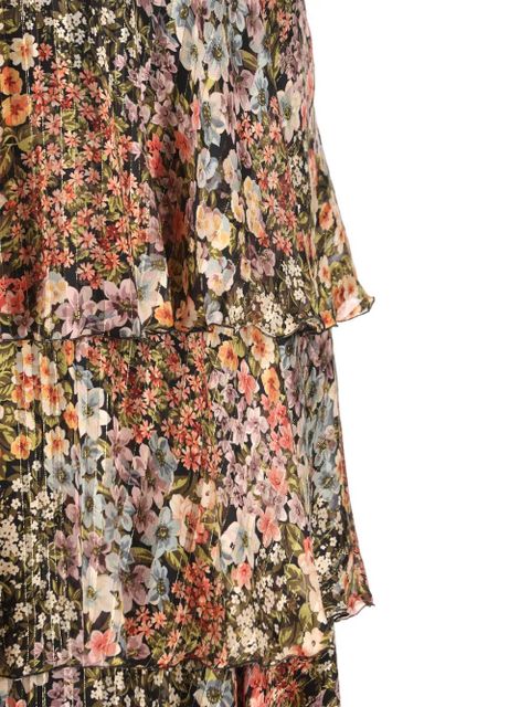 Valentino Garavani ruffled floral-print skirt - Black